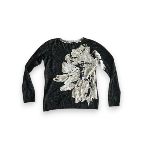 INC International Concepts Black and Gray Sweater Top - Picture 1 of 7